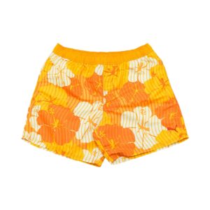 Pánské oranžové plavky značky Puma.. Puma Orange Flowers Shorts