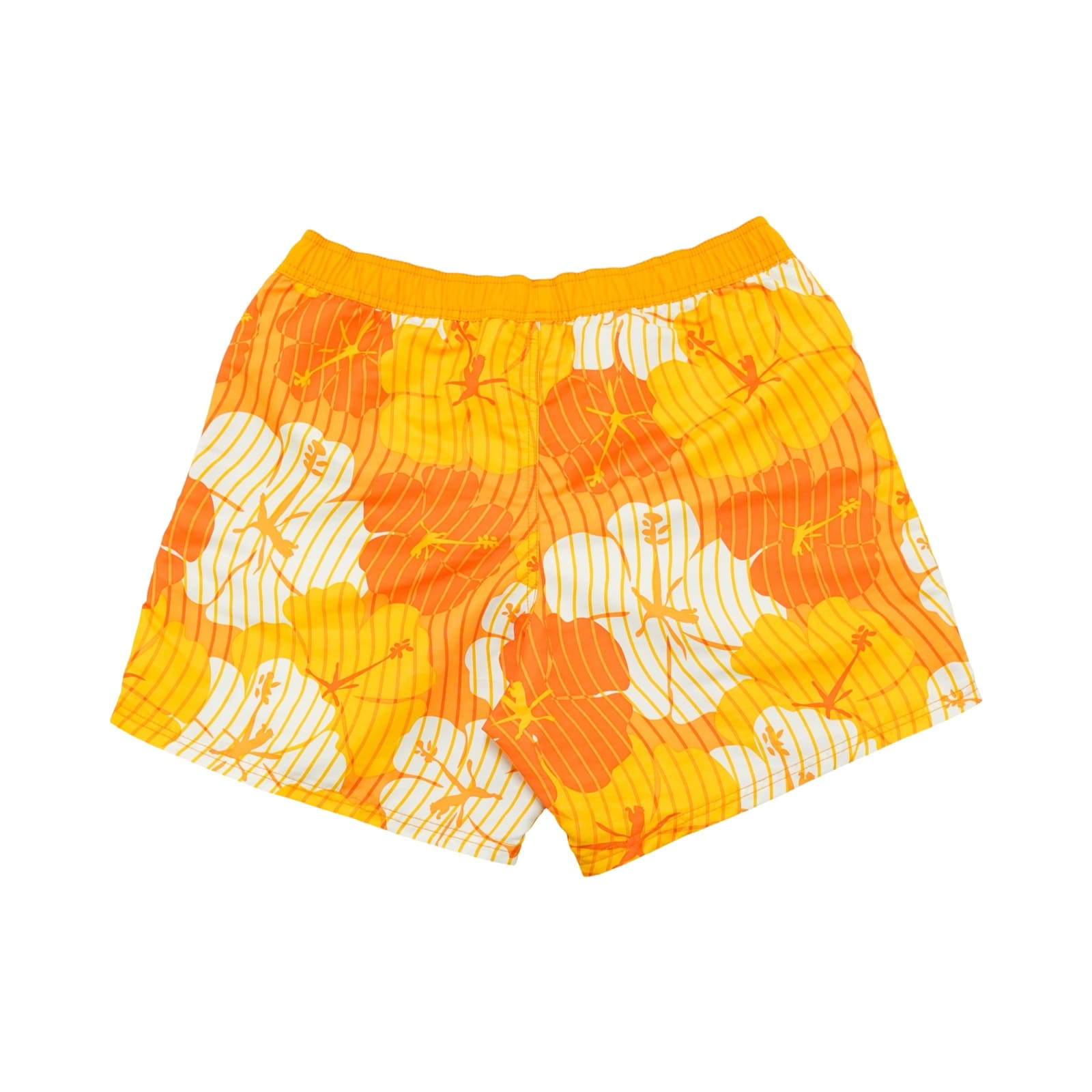 Pánské oranžové plavky značky Puma.. Puma Orange Flowers Shorts