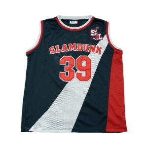 Pánský tmavě modrý basketbalový vintage dres s nášivkou Slamdunk 33 z obou stran.. Slamdunk 39 Vintage Jersey Pánský tmavě modrý basketbalový vintage dres s nášivkou Slamdunk 33 z obou stran.. Slamdunk 39 Vintage Jersey