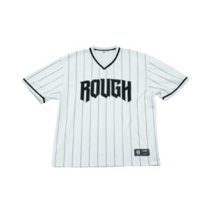 Pánský bílý dres značky FSBN s krátkým rukávem a nášivkou Rough na přední straně..USA Rough White Jersey